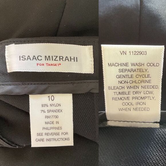 Isaac Mizrahi For Target Black Double Zip Pencil Skirt 10 - Picture 6 of 6